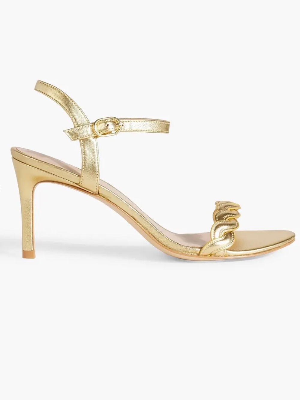 Stuart Weitzman Dancer Twistie 75 Sandal in gold size 8.5